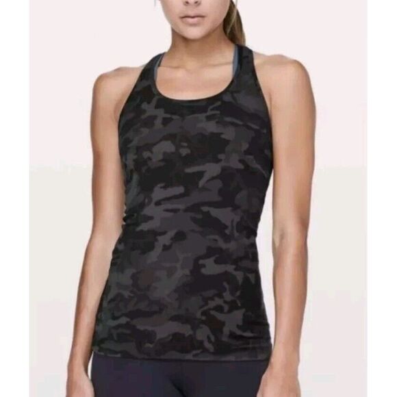 Lululemon Cool Racerback tank top in camouflage Size S women's tight sports‎ gym - Picture 1 of 8